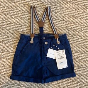 Zara shorts and suspenders
